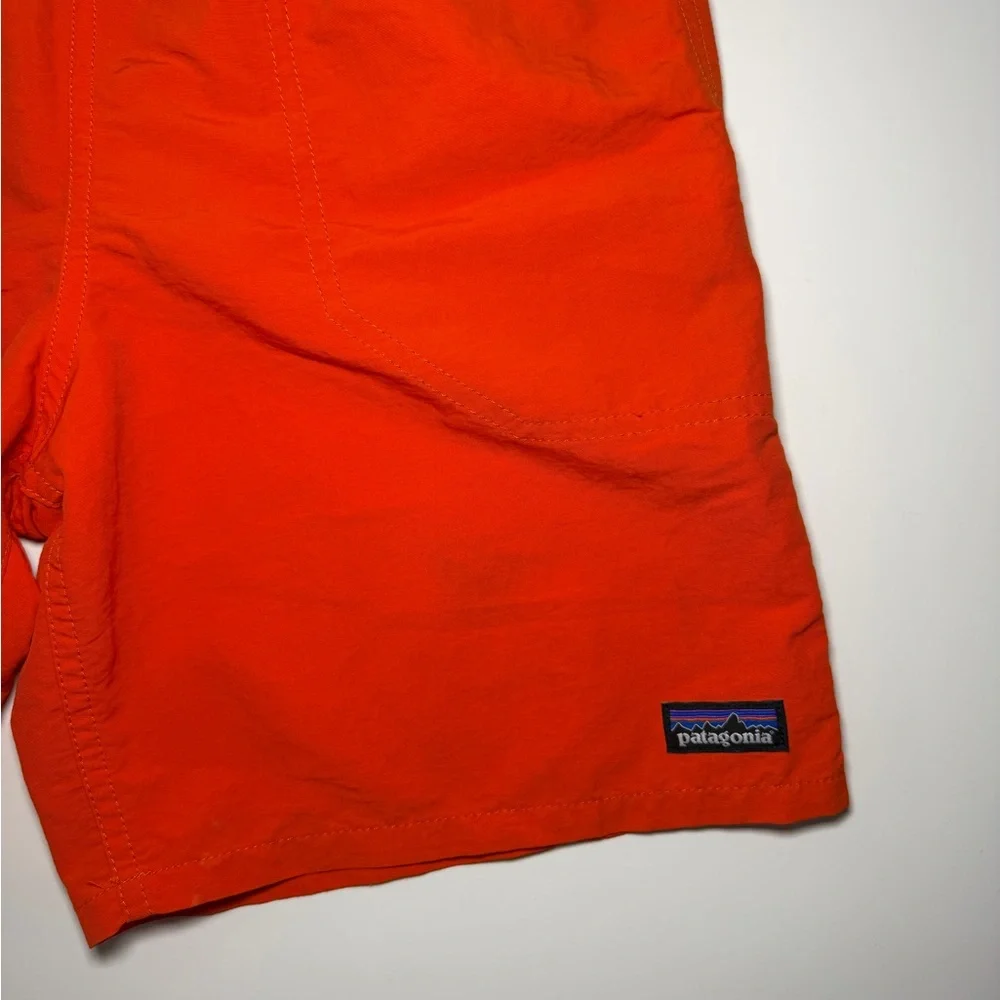 Patagonia Kids Boys Baggies Shorts Size M Orange Swim Trunks Mesh Lined - Picture 3 of 8